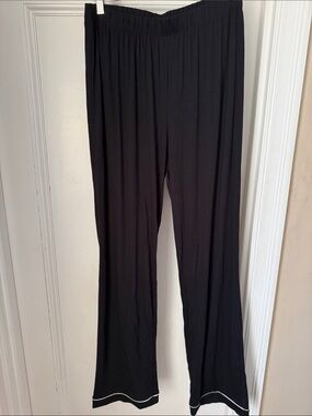 Old Navy Black Pajama Pants with White Hem Accent